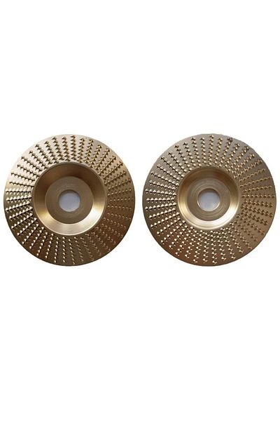 Metal Needs Set of 2 Rasp Discs, Straight, Conical, for wood shaping, planing, carving, 125mm