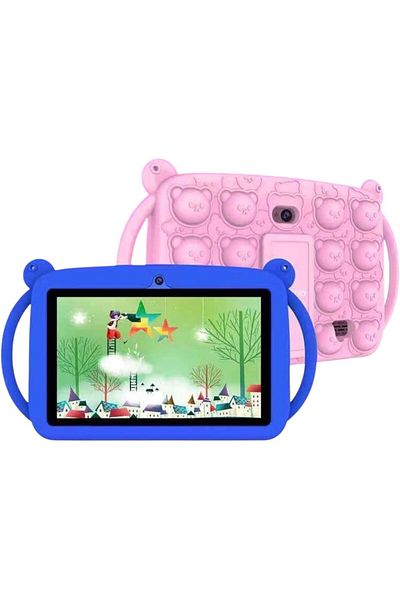 Generic Bestrio S3 Kids Tablet, 7-inch Display, 128GB Storage, 4GB RAM, 3000mAh Battery, Protective Case