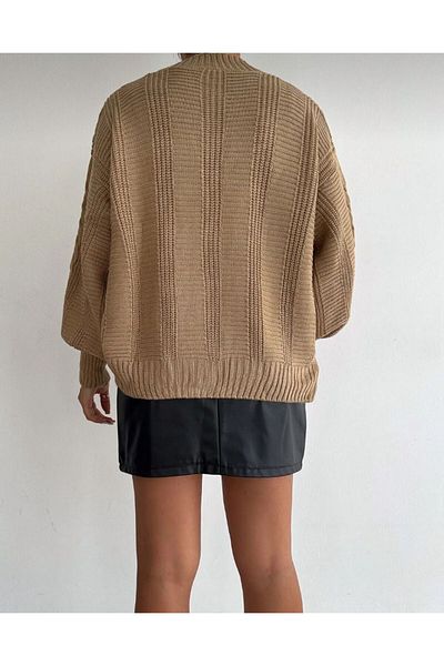 SLAW REZZ Women's Hair Knitted Patterned Knitwear Cardigan 4 Button Knitwear Cardigan