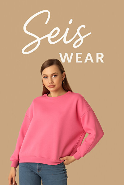 2 iplik kumaş pembe sweat