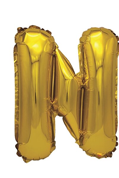 SDX Market Balon folie metalizată aurie, Mirific Party, Litera N, 40 cm, Auriu