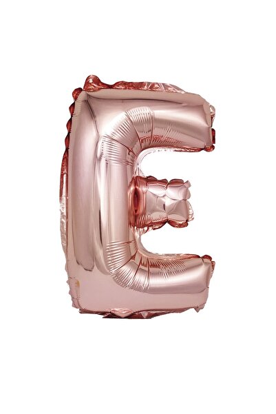 SDX Market Balon folie metalică auriu-roz, Mirific Party, litera E, 40 cm, co...