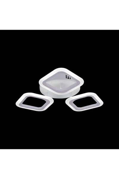 KORMAN TECHNIK ERIKA LED Chandelier 24W, 3 Squares, Neutral Light, White