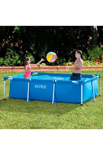 Intex Rectangular Frame Pool - 260x160x65cm Blue Above Ground Swimming Pool