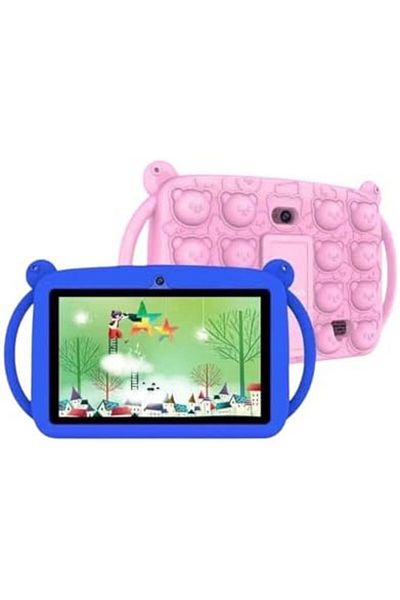Generic Bestrio S3 Kids Tablet, 7-inch Display, 128GB Storage, 4GB RAM, 3000mAh Battery, Protective Case
