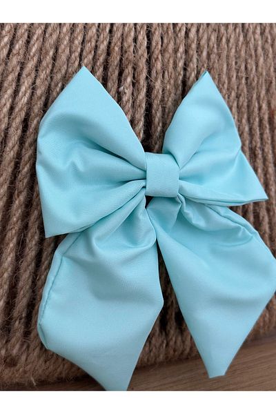 XUPING JEWELRY Large ribbon bow buckle-aqua green