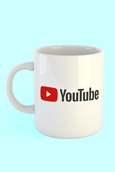 MAĞAZA DEPOM Youtube Logo Baskılı Kahve Kupası