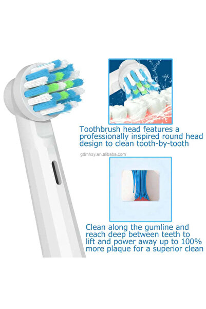 OEM Rezerve periuta de dinti TB-20, compatibil cu Oral-B, Cross Action, 4 buc