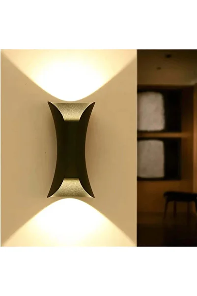 Alessandro DESIGN Lampă de perete LED pentru exterior Heba, 10 W IP 65, metal, neagră