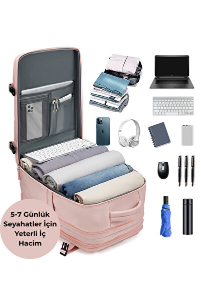 RELAXUS Su Geçirmez 16" inç 39L Ayakkabı Bölmeli Seyahat Sırt Çantası - Lapto...