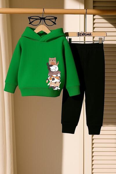 DM DOLCE MORE Котки с напечатан мотив, 3-компонентен детски спортен екип