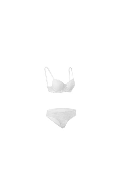 BENALİ Underwear Ebru Unassisted Lace Bra and Panty Set (Bra Washing Ball Gift)