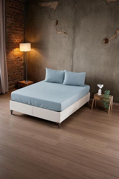 lissehome Ranforce Fitted Elastic Sheet & Pillow Case Set