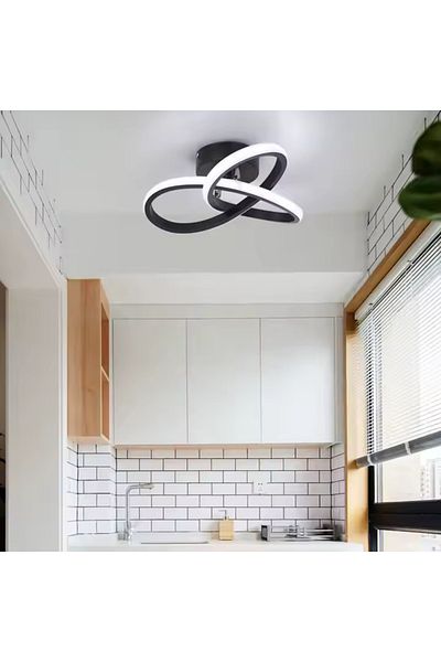 VERTEX Lustra LED Infinitum 26 W, Lumina Rece/Calda/Neutra, Negru