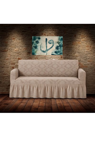 BOSTAN Jacquard Sofa, Sofa Sofa Bed Cover Lycra Elastic Standard 3 Seater