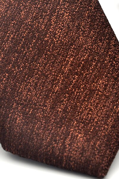 Gaffy Μπεζ Μαύρο Μοτίβο Σκούρο Καφέ Υφαντό Ύφασμα Μαντήλι Slim Fit Γραβάτα // SDK-2501-6