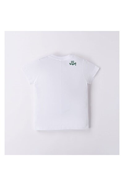 İDO Tricou cu imprimeu cu dinozauri pentru băieți, I Do, 122-128 cm, Alb