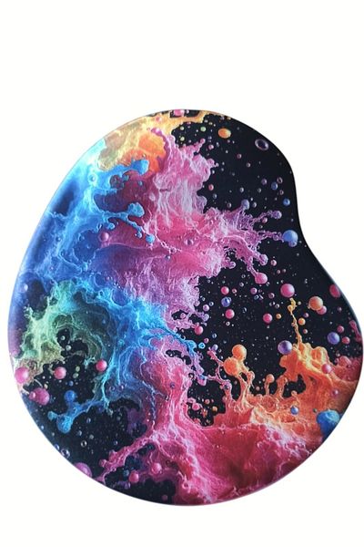 usin Oval Colored Foams Patterned Wrist Supported Anti-Slip Base Computer Notebook Mouse Pad -Mausa Pad