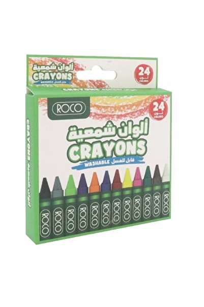 Roco أقلام شمع عادية - ألوان متنوعة، عبوة من 24 قطعة