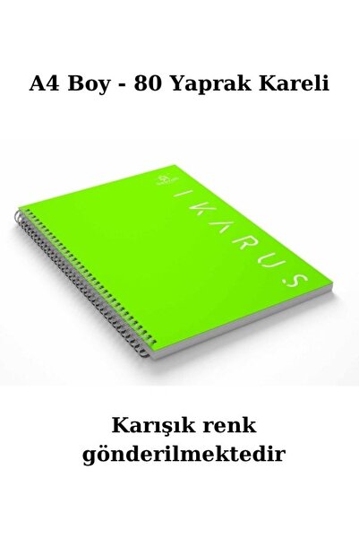 Sentor 80 Sheets Checkered School Notebook Pp Cover Spiral A4 Size