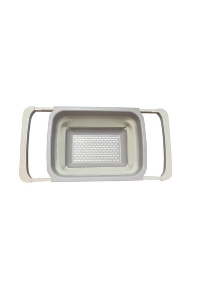 Leony Sliding Pop up Silicone Large Size Foldable Accordion Sink Sink Strainer - 6.3 L Latte