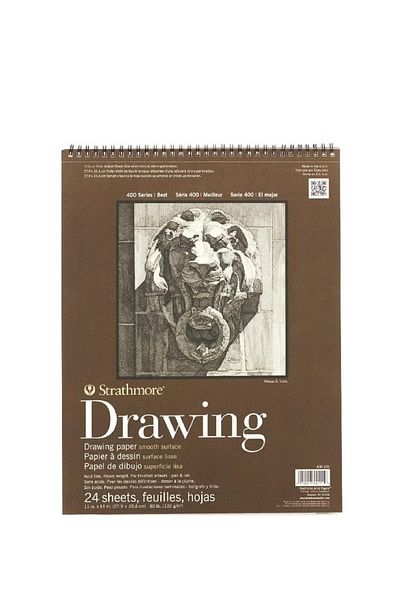 Strathmore Perforated Drawing Pad – 130 gsm White Paper, 11 x 14 in, 25 Sheets
