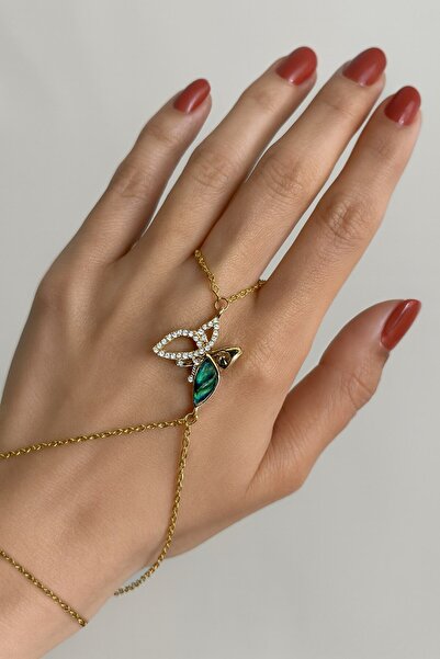 X-Lady Accessories Altın Renk Kelebek Çelik Şahmeran - 3528