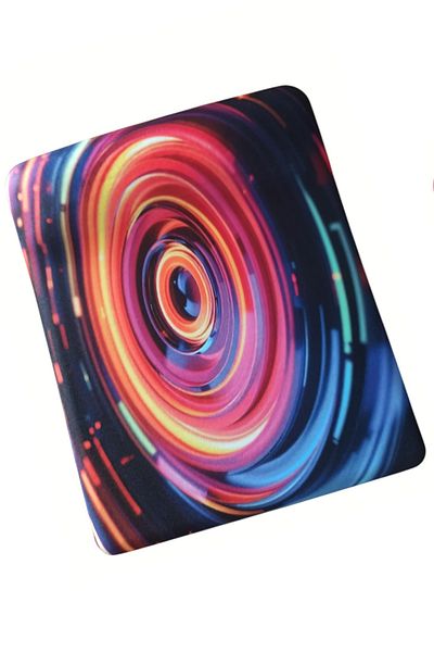 usin Swirl Patterned Wrist Supported Anti-Slip Base Computer Notebook Flat Mouse Pad - Mauspad with Wristband
