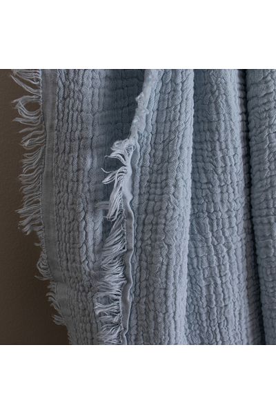 Püskül Tekstil Luxury Muslin Throw Blanket Wide 135X170Cm-100% Cotton Soft Quality Muslin Sofa Cover & Shawl