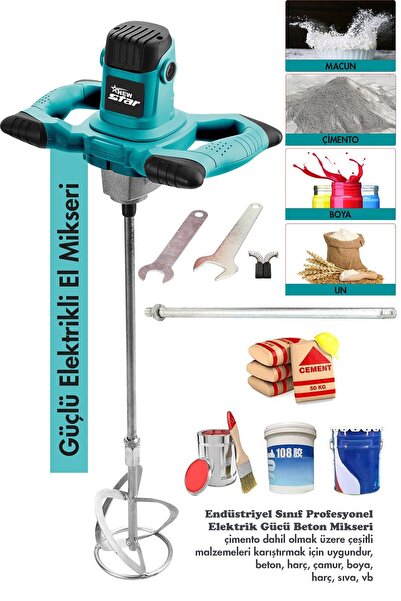 Newstar New Star Devir Ayarlı Elektrikli Alçı Boya Ve Harç Karıştırıcı Mikser...