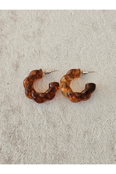 SiestaAccessories Acrylic Twist Hoop Earrings