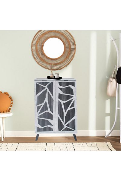 DEC22 Modern shoe rack, distinctive design, size 80 cm