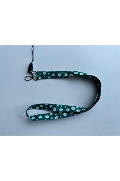 TRENT Lanyard pentru guler pentru telefon, cu model margaretă verde
