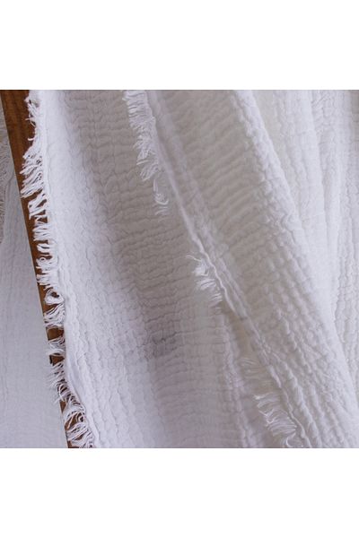 Püskül Tekstil Luxury Muslin Throw Blanket Wide 135X170Cm-100% Cotton Soft Quality Muslin Sofa Cover & Shawl