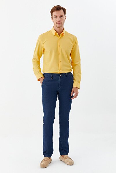 Sabri Özel Chino Erkek Denim Mavi