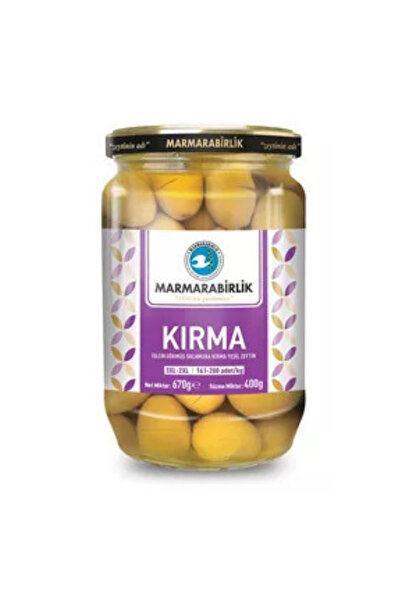 MarmaraBirlik İşlem Görmüş Salamura Kırma Yeşil Zeytin 3XL-2XL 400 g