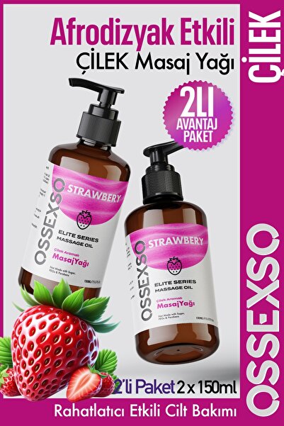 OSSEXSO Yenilebilir Çilek Aromalı Aromaterapi Masaj Yağı – Afro.dizyak Etkili...
