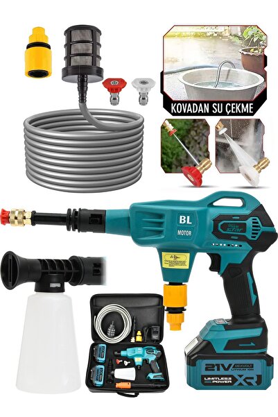 Newstar New Star Basınçlı Yıkama Şarjlı Araç Yıkama Makinesi Mavi