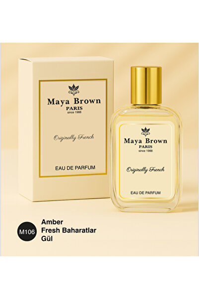 Maya Brown Özel Seri Yüksek Fransız Esanslı Erkek 60 ml Parfüm No:106-New York-Amber No:9-Muadili