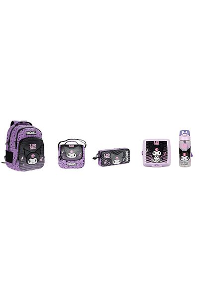 kuromi 2025 Year Original New Season School Bag Set (5 Pieces)