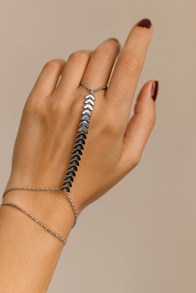 X-Lady Accessories Gümüş Renk Kılçık Çelik Şahmeran - 3542