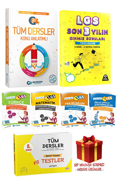 Gezegen Yayıncılık 8. Sınıf Tüm Dersler Konu Anlatımlı+LGS Çıkmış Sorular+Yer...