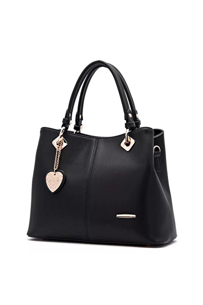 OEM Geantă de damă, piele, 23x14x31 cm, neagră