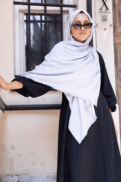 Oxygen Scarfs Self Textured Viscose Silk Double Sided Summer Shawl