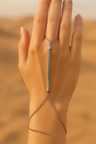 X-Lady Accessories Gümüş Renk İtalyan Çelik Şahmeran - 3545
