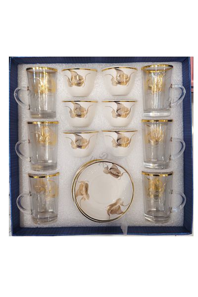DVINA 36-piece coffee cup and tea set with saucers