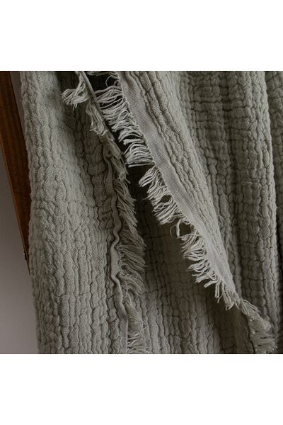 Püskül Tekstil Luxury Muslin Throw Blanket Wide 135X170Cm-100% Cotton Soft Quality Muslin Sofa Cover & Shawl