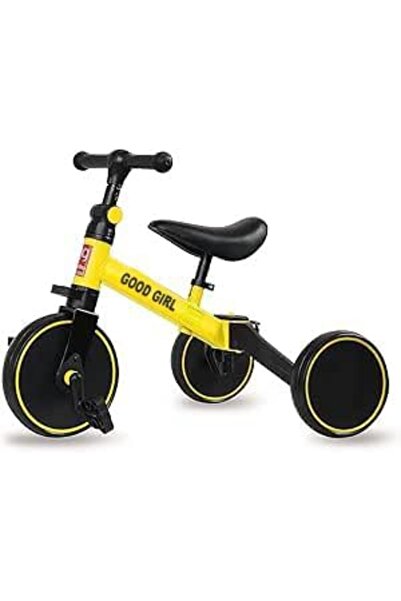 CFT دراجة توازن ودراجة ثلاثية العجلات 4 في 1 للأطفال الصغار - لعبة ركوب بمقعد...