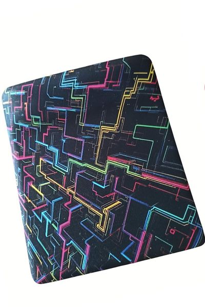 usin Labyrinth Patterned Wrist Supported Anti-Slip Base Computer Notebook Flat Mouse Pad - Mauspad with Wristband