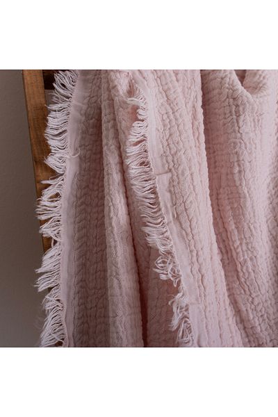 Püskül Tekstil Luxury Muslin Throw Blanket Wide 135X170Cm-100% Cotton Soft Quality Muslin Sofa Cover & Shawl